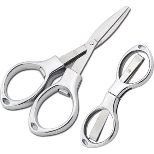 Mini Foldable Portable Stainless Steel Scissors 8-Shape Glasses Cut Fishing Line Scissors