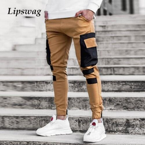 Fashion Men Big Pockets Cargo Pants 2021 Spring New Casual Skinny Pencil Pants Summer Male Harajuku Jogger Trousers Streetwear