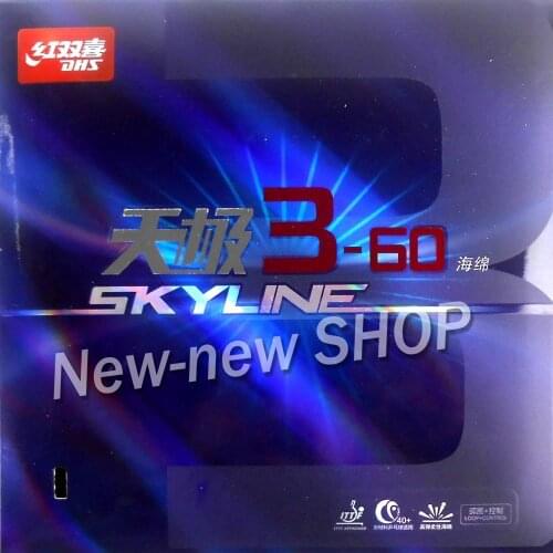 DHS SKYLINE 3-60 Soft Table Tennis Rubber (Control + Loop) Ping Pong Pips In Sky Line Pimples In With Sponge Tenis De Mesa