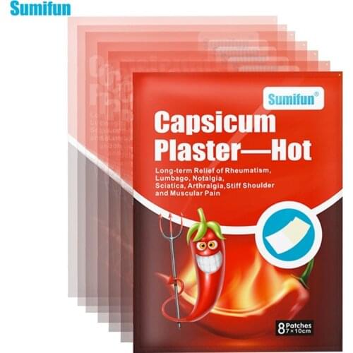 Sumifun Capsicum Plaster Chinese Medicinal Herbal Hot Chili Pain Relief Plaster For Arthritis Back Knee Natural Care K02101