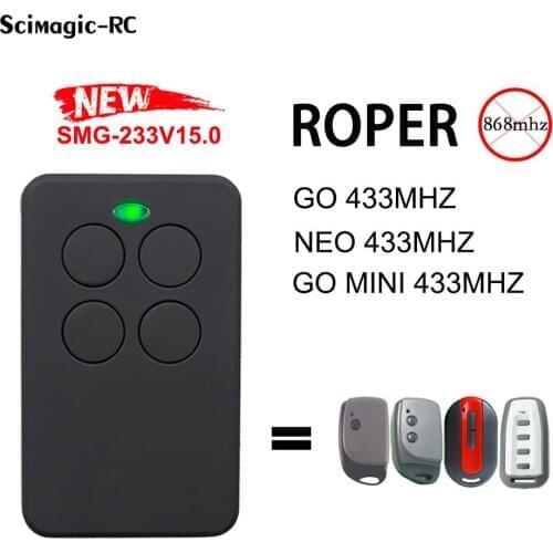 ROPER GO MINI NEO Remote Control Compatible ROPER Gate Garage Door 433mhz Remotes