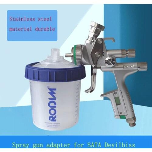 ATPRO Car Spray Gun Connector Adapter Pot Connector for SATA Devibiss Iwata for Spray Paint Disposable Measuring Cup