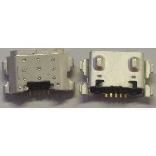 50pcs Micro USB 5Pin Jack Connector Socket Data For Samsung Galaxy A01 A015 A015F/DS A015V M01 M015 M015F Charging Tail Plug