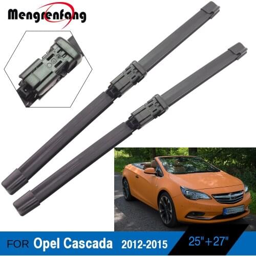 For Opel Cascada Car Front Windscreen Wiper Soft Rubber Wiper Blades Push Button Arms 2012 2013 2014 2015