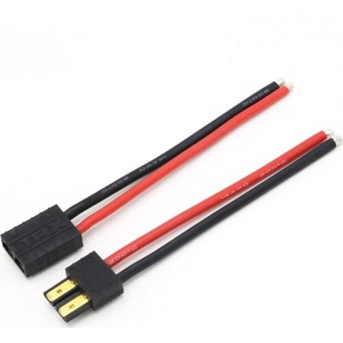 1pcs Trx Plug Male Female Connector Silicone Wire With 10CM 14AWG for Rc Battery / Rc Drone