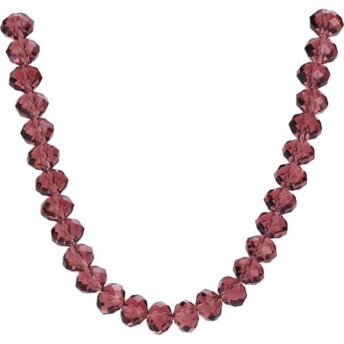 Glass Jewelry Bulk Loose Crystal Bracelet Craft Making Beads Findings Purple 3-18mm Rondelle Faceted Spacer Lots Wholesale