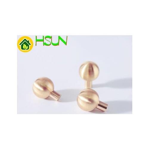 Light Luxurious Pure Copper Full Copper Brass Handle Concise Cupboard Wardrobe Doorknob Hand Golden Cabinet Door Drawer Handle