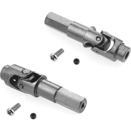 2 Pcs Metal Universal Drive Shaft for WPL C14 C24 C34 C44 B14 B16 B24 B36 1/16 RC Car Parts