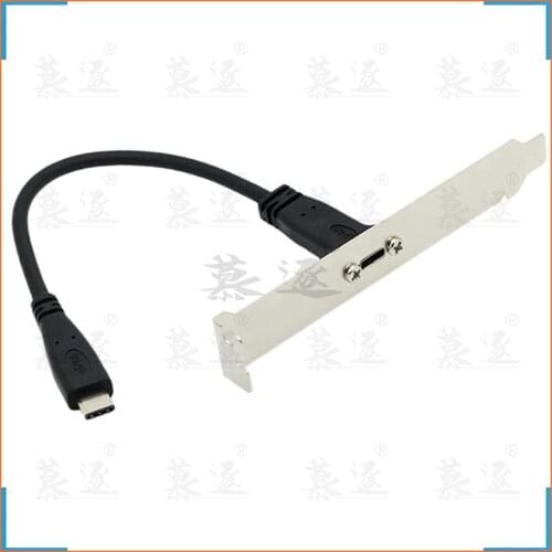 USB-C USB 3.1 Type C type-c Male to Female Extension Data Cable with Panel Mount Screw Hole 0.2M