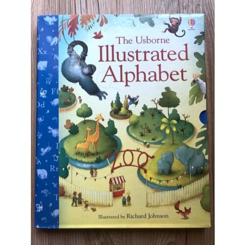 The Usborne Illustrated Alphabet English letter learning educational English words book story book hardcover boxed packed