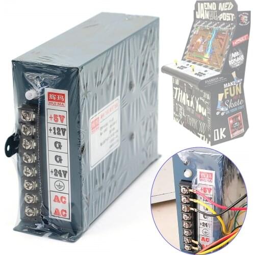 24V 2A/ 12V 4A / 5V 10A Arcade Switching Power Supply 100/240V Jamma Multicade For DIY Coin Game Machine Parts