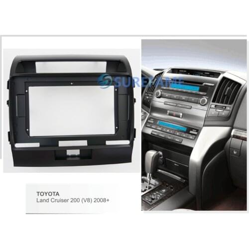 10.1 inch Car Radio Facia for TOYOTA Land Cruiser 200 (V8) 2008-2015 Fascia Dash Kit Install Panel Plate Trim Bezel Adapter