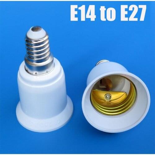 2 Pieces E14 to E27 E26 Lamp Holder Converters Lamp Socket Adapter Bulb Base Plug Lamp Holder