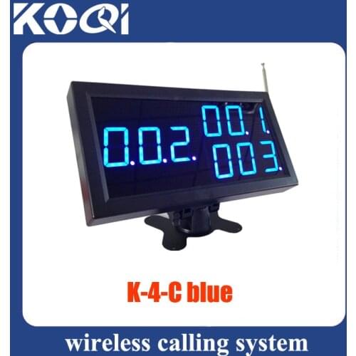 2pcs/pack Wireless calling number display receiver K-4-Cblue for restaurant hospital service equipment