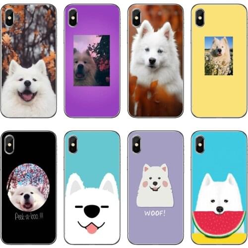 Animal Dog Samoyed Accessories Phone Case For Huawei P40 P30 P20 Pro P10 P9 Lite Y5 Y6 Y7 Y9 P Smart Plus 2018 2019