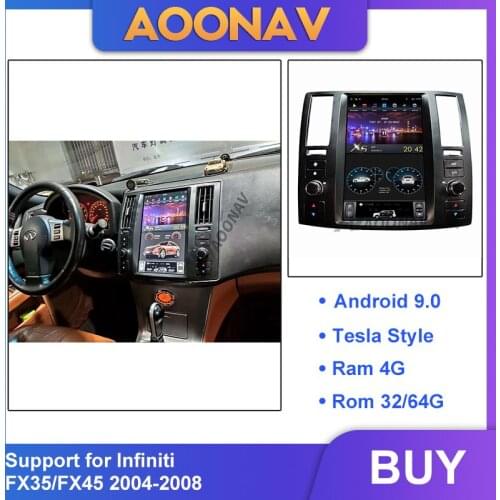 AOONAV 11.8 inch car GPS Radio GPS navigation For Infiniti FX35/FX45 2004-2008 DVD player Android 9.0 vertical screen