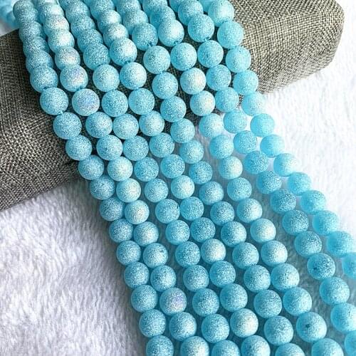 New 6/8mm Austrian Frosted Matt Crystal Glass Beads Loose Spacer Beads Handmade for Jewellery Making DIY Bracelet Necklace #20
