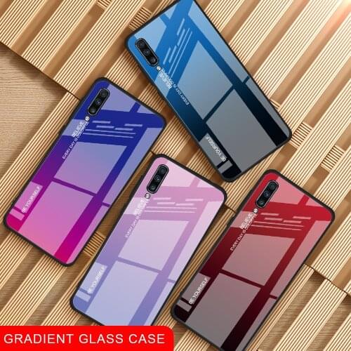 CYTANH Gradient Tempered Glass Phone Case For Samsung Galaxy A70 A 70 Glass Case Protective For Galaxy A70 A705F SM-A705F Cover
