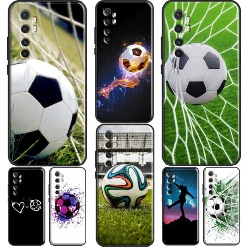 Football Soccer Funda For POCO X3 Pro F3 M3 Case For Xiaomi Mi 11 Ultra Mi Note 10 Lite 9T 10T Pro Cover