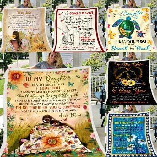 Colorful Flannel Blanket 3D Print Sherpa Letter Letter To Friends Lover Express Love Blanket On Bed Home Textiles Dreamlike Gift