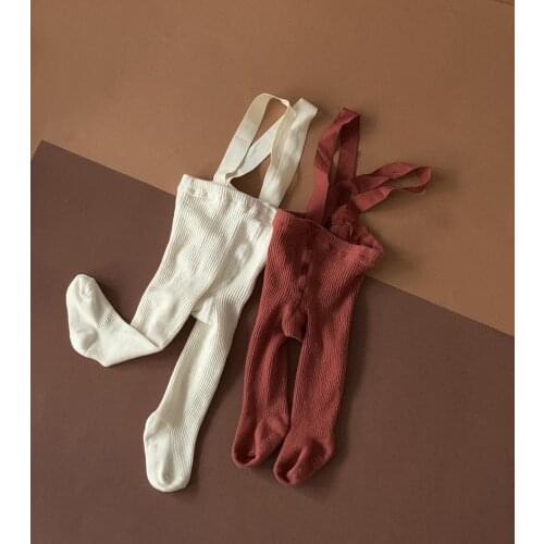 0-24m baby boys winter clothes warm infant baby suspender pants for girls cotton knitted bag foot pants even socks for children