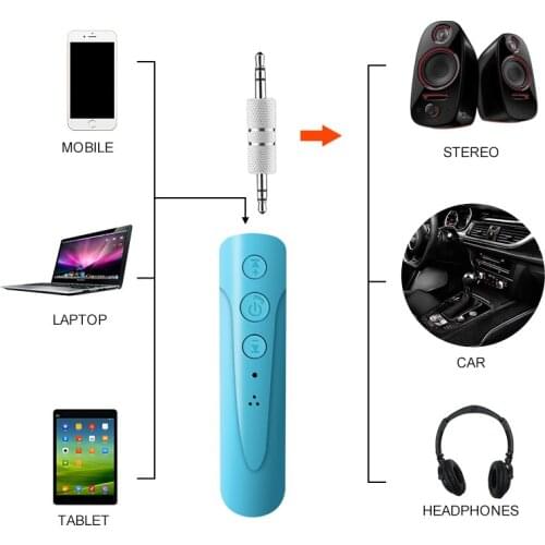 Hands-Free Wireless Bluetooth V4.2 MP3 Player 3.5mm Jack Aux Audio Receiver Adapter Music Receiver Car Bluetooth Speaker