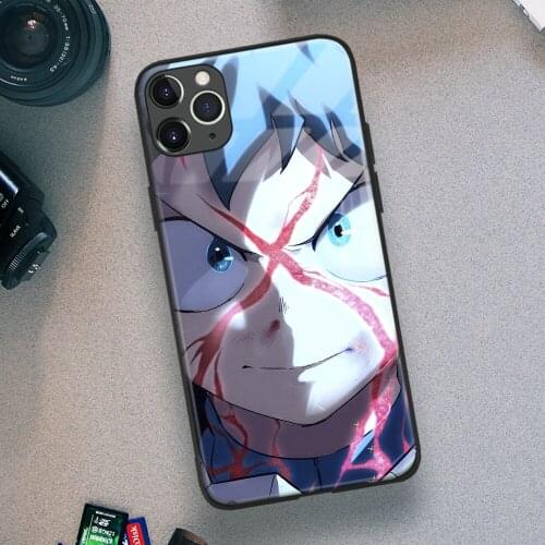 Izuku Midoriya My Hero Academia Anime Soft TPU Glass Phone Case for IPhone SE 6s 7 8 Plus X Xr Xs 11 12 Mini Pro Max Samsung