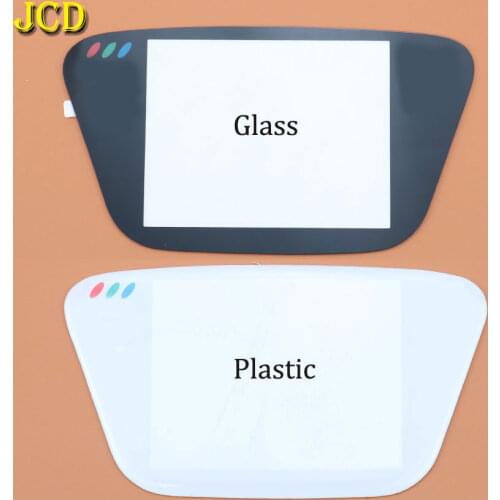 JCD 1PCS Black Glass Screen Lens & White Plastic Screen Lens Screen Cover Lens for Sega Game Gear GG Screen Lens Protector