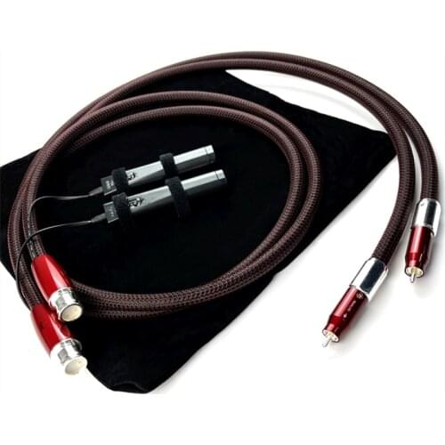 HiFi Auido Cables FIRE Analog RCA To XLR Male / Female Interconnect Cable with 72V DBS