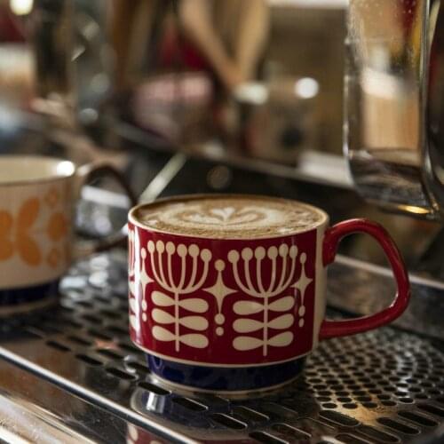 Spoon Delivery Ceramic Mug Ear Cups Simplicity Coffee Milk Cup Breakfast Scandinavian Superposition Кружка Для Чая Большая