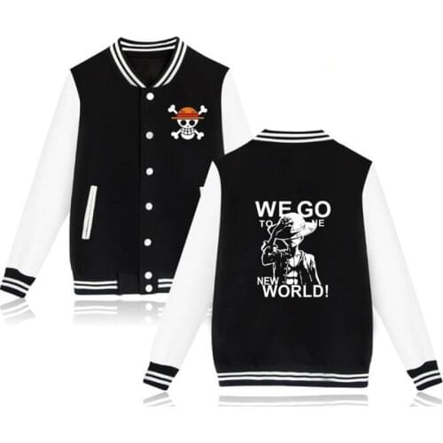 Bomber Jacket Men Japanese Anime One Piece Luffy Funny Hoodie Street Wear Hip Hop One Piece Baseball Jackets Coat Male Tracksuit