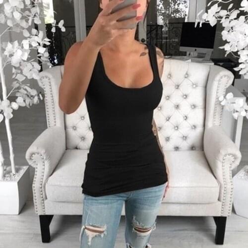 Spring Summer Sleeveless Tank Tops Women Round Neck Loose T Shirt Fitness Tight Tank Top Ladies Vest Singlets Camisole