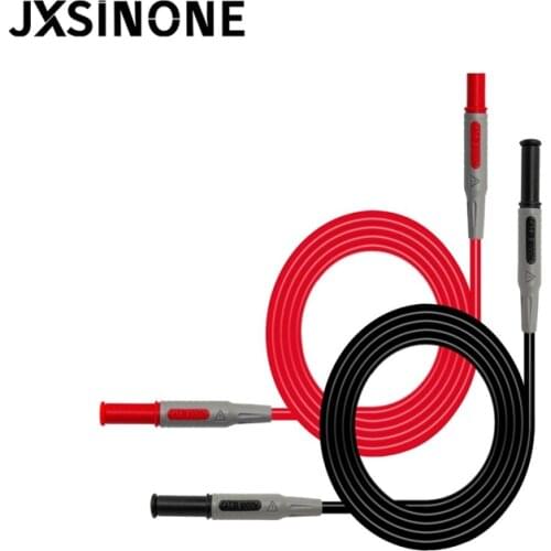 Cleqee P1032 Multimeter Test Cable Injection Molded 4mm Banana Plug Test Line Straight to Curved Test Cable