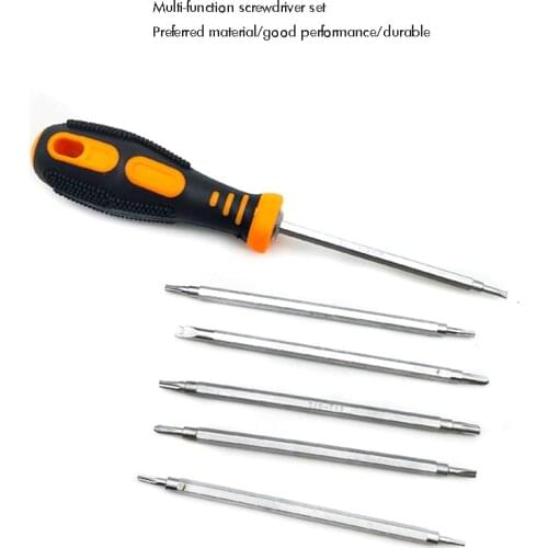 Precision Screwdriver Opening Tool Set, Special Shaped Dual Head Bit, 6 in 1 Magnetic Screwdriver for Cell Phone Camera Notebook