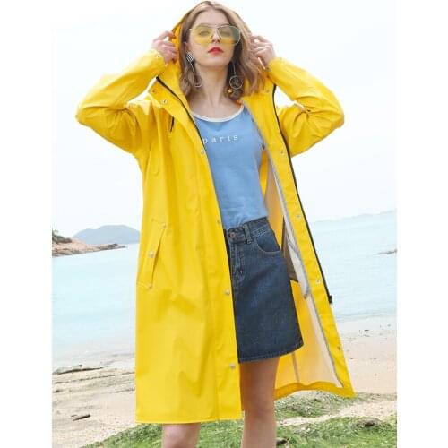 Adult Women Yellow Raincoat Impermeable Hiking Travel Outdoor Poncho Women Waterproof Large Raincoat Yagmurluk Raingear R5C