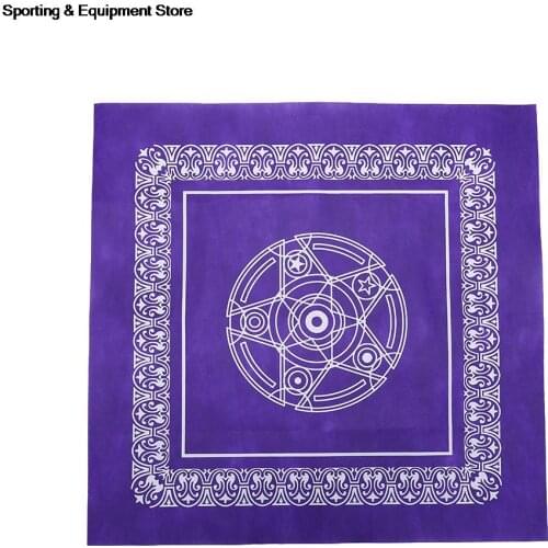 Pentacle Tarot Game Tablecloth Non-woven Board Game Textiles Tarot Table Cover Playing Cards 49x49cm