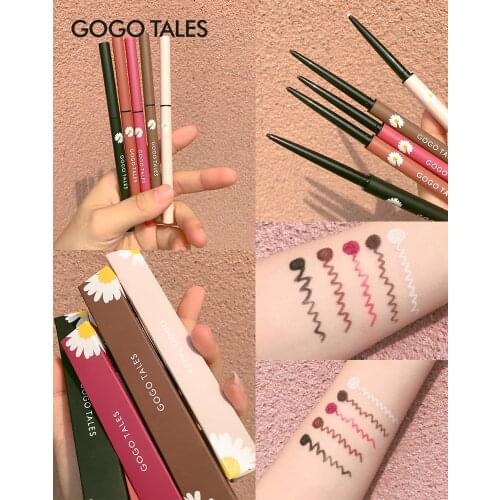 Gogo tales makeup eyeliner pencil small daisy flower design waterproof long lasting rose red black white eyeliner pen BN253