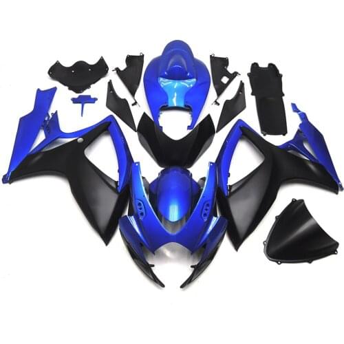 Complete Motorcycle Fairings Kit for Suzuki GSXR600 K6 2006 2007 GSXR750 K6 2006 2007 ABS Plastic Body Work Royal Blue Black