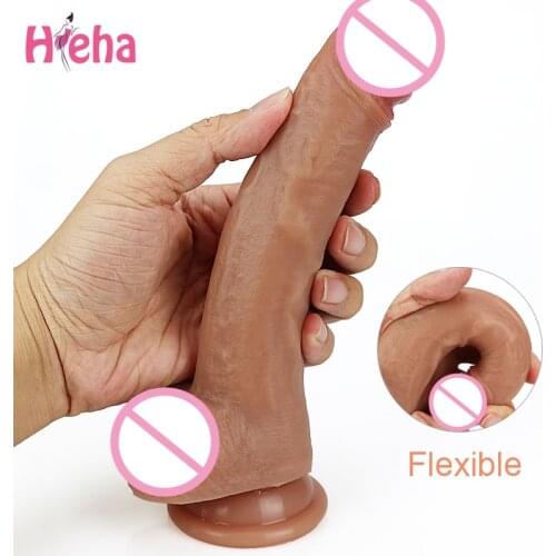 8.26In Skin feeling Realistic Dildo soft material Huge Big Penis With Suction Cup Sex Toys for Woman Strapon Female Masturbation