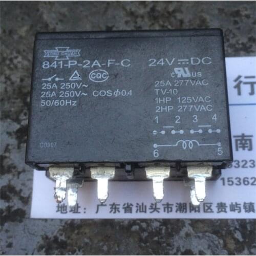 841-P-2A-F-C 24VDC 25A Relay
