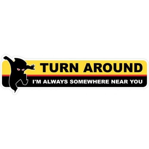 S40739# Self-adhesive Decal Turn Around Car Sticker Waterproof Auto Decors on Bumper Rear Window