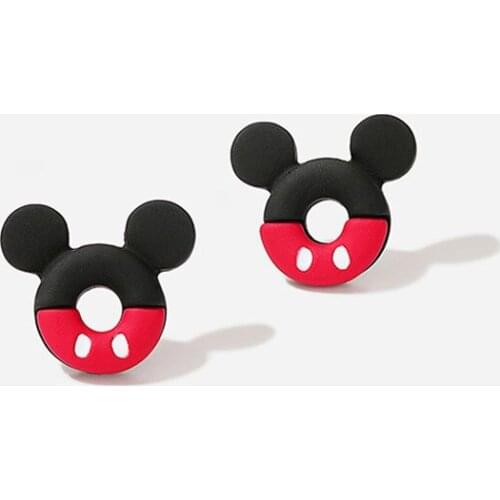Wholesale Cartoon Mouse Donuts Stud Earrings Sterling Silvery Simple Womens Small Cute 2020 New Trendy Ear Jewelry Wholesale