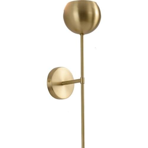 Northern Europe Designer Full Copper Wall Lamp Bedroom Bedside Aisle Hotel Model Between Originality Personality Wall Lamp