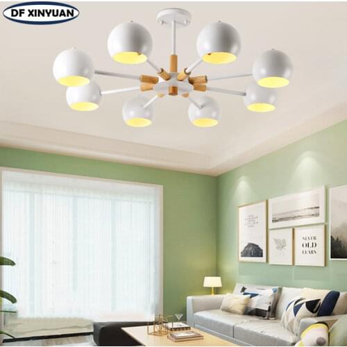 Nordic style led chandelier living room dining room bedroom study modern ceiling lamp apartment hotel lighting