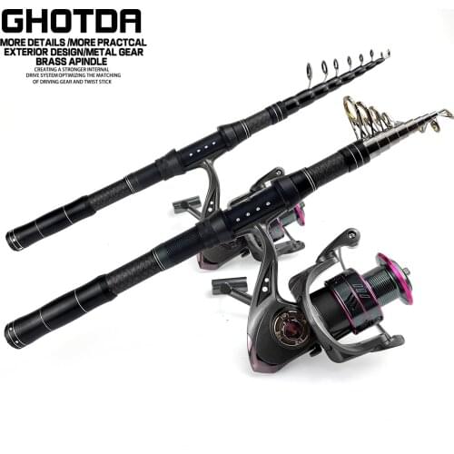 Telescopic Fishing Sea Rod Rock Rod Spinning Reel Saltwater Freshwater Professional Fishing Rod Reel Kits