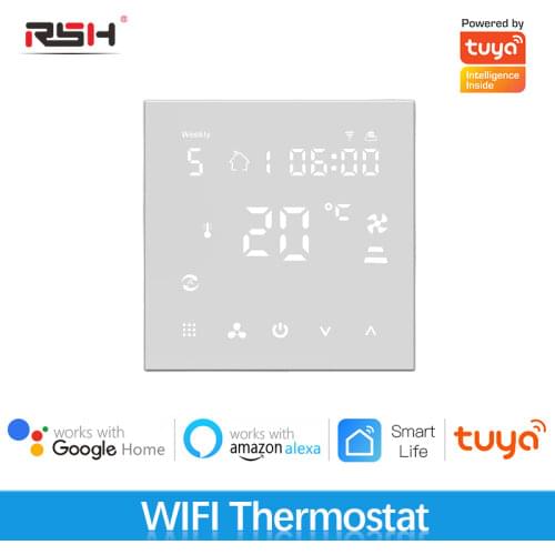 RSH Tuya WiFi Smart Thermostat, Electric floor Heating Water/Gas Boiler Temperature Remote Controller for Google Home, Alexa