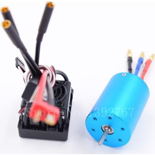 WaterProof 50A ESC 37017(03307) 107051 (03302) 3650 BRUSHLESS 540 Motor For 1/10 RC Cars Remote Control Car HSP HPI 2-3S Lipo