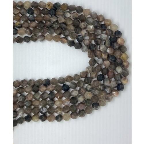 6/8/10mm High Quality Mixed Color Natural Golden Obsidian Gem Sunstone Bracelet Jewelry Making DIY Loose Bead Cut Shape Gemstone