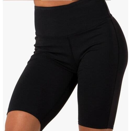 Dacron High Waist Elasticity Yoga Shorts Women Stretch Workout Out Pocket Leggings Fitness Yoga Shorts 4 Colors