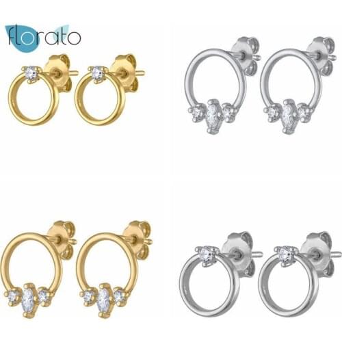 925 Silver Ear Needle MINI Stud Earring For Women Girl Lovers' Bling Zircon Luxury Fine Jewelry Earrings Pendientes Oorbellen